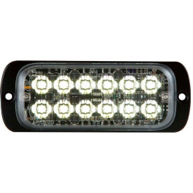 4.5" Clear Thin Mount Rectangular Strobe Light With 12 LED