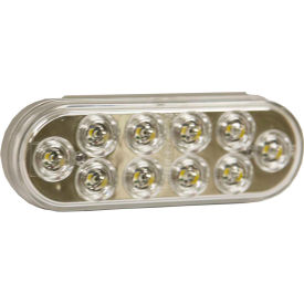 6" Clear Oval Backup Light With 10 LED