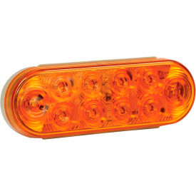 6" Amber Oval Turn Signal Light With 10 LED