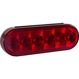 6" Red Oval Stop/Turn/Tail Light With 6 LED