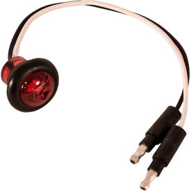 .75" Round Marker Clearance Lights - 1 LED Red With Male Bullets