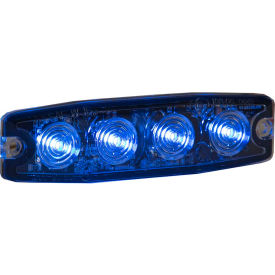 4.4" Blue Surface Mount Ultra-Thin Strobe Light With 4 LED - 8892244