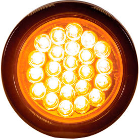Buyers 4" Amber Round Recessed Strobe Warning Light With 24 LED
