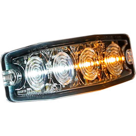 4.4" Amber/Clear Surface Mount Ultra-Thin Strobe Light - 4 LED
