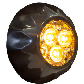 1" Amber Round Surface/Recess Mount Strobe Lights With 3 LED - 8892400