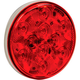 4" Red round Stop/Tail Light With 10 LED With AMP-Style Connection