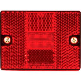 2.875" Red Rectangular Marker/Clearance Light With Reflex And 6 LED