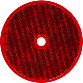 3.1875" Red Round DOT Bolt-On Reflectors