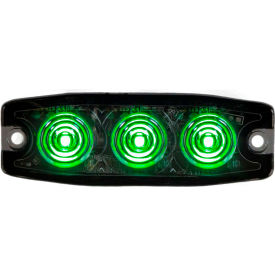 3.4" Green Surface Mount Ultra-Thin Strobe Light With 3 LED.