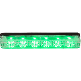 5.19" Green Low Profile Strobe for Narrow Grill Spacing With 6 LED