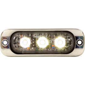 3.375" Clear Thin Mount Horizontal Strobe Lights With 3 LED