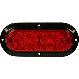6" Red Oval Stop/Turn/Tail Surface Mount Light Kit With 10 LED