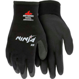 Ninja Ice Gloves, Arcylic Terry Inner, Black, Large, 1 Pair.