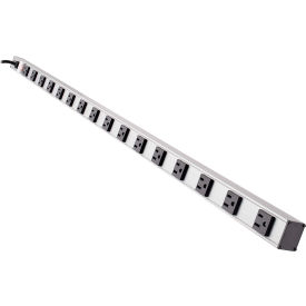 Power Strip, 16 Outlets, 15A, 15' Cord