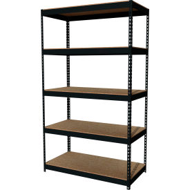 5 Shelf Heavy Duty Boltless Shelving Starter 48"W x 24"D x 84"H Wood Deck