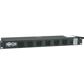 Rack Mount Power Strip with Locking Plug, 12 Outlets, 20A, 15 ft. Cord