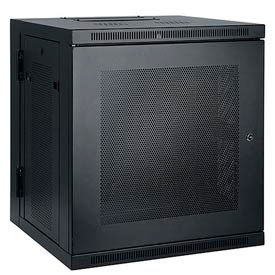 12U SmartRack Low-Profile Switch-Depth Wall-Mount Rack Enclosure Cabinet, Hinged Back