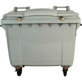 4 Wheel Secure Mobile Shredder Cart - 175-Gallon Capacity - Gray