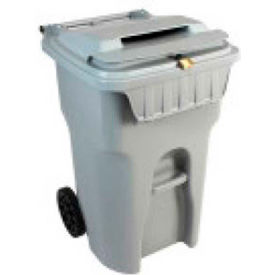 64-Gallon Mobile Shredder Bin - Gray