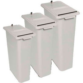 24" Lockable Shredder Bin - 16-Gallon Capacity - Gray