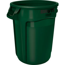 Container w/ Venting Channels, 44 Gallon, Green - 1779741