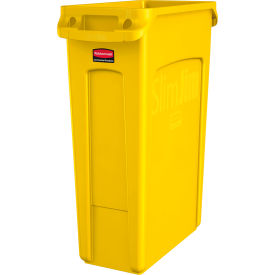 Slim Jim Recycling Can, 23 Gallon, Yellow