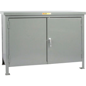 Cabinet Workbench, Steel Square Edge, 72"W x 30"D, Gray