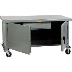 Mobile Storage Workbench w/ Steel Square Edge Top, 72"W x 36"D, Gray