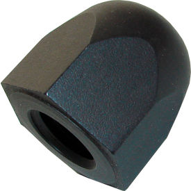 3/8-16 Hex Acorn Nut - 3/4" Hex - 3/4" Height - Steel - Black Oxide - USA