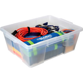 Heavy-Duty Latch Container, 21"L x 15-7/8"W x 7-3/4"H, Clear, Polypropylene