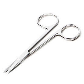 Iris Scissors, Straight, 4-1/2"L, Stainless Steel