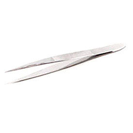 Plain Splinter Forceps, 4-1/2"L, Stainless Steel