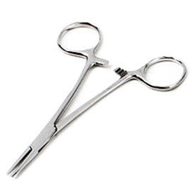 Halstead Hemostatic Forceps, Straight, 5"L, Stainless Steel