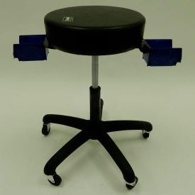 Multi-Purpose Stool With Two Storage Bins, 300 lb. Capacity, Black Vinyl