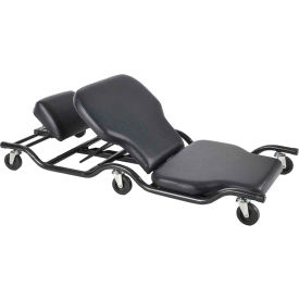 Creeper w/Adjustable Backrest and Headrest, 500 lb. Cap, Black Vinyl