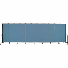 Portable Room Divider - 11 Panel - 6'H x 20'5"W - Summer Blue