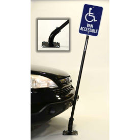 FlexPost Standard Unit, 6'H Black Post, Concrete