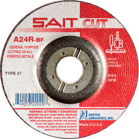 Cut Off Wheel Type 27 A24R 4-1/2" x 7/8" 24 Grit Aluminum Oxide