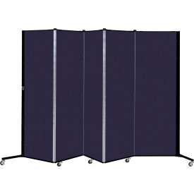 Healthflex Portable Medical Privacy Screen, 5-Panel, Navy