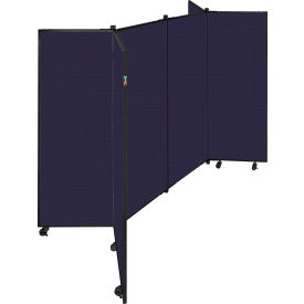 6 Panel Display Tower, 5'9"H, Fabric - Navy