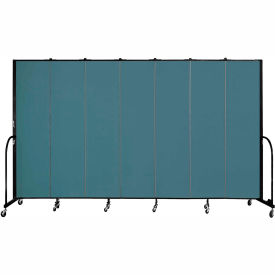Screenflex 7 Panel Portable Room Divider, Fabric Color: Lake