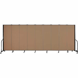 Portable Room Divider - 9 Panel - 6'H x 16'9"W - Beech