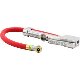 Single Head Air Chuck Inflator Gauge, 10 to 160 PSI, 15" Hose
