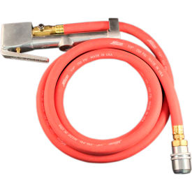 Large Bore Inflator Gauge, 10 to 160 PSI, 6' Hose