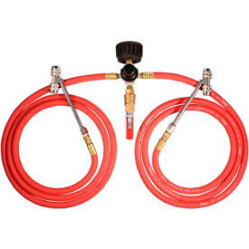 Dual Truck Tire Inflator Gauge and Regulator, 10 to 160 PSI, 7' Hose