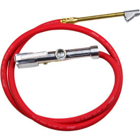 Milton Dual Head Straight Chuck Inflator Gauge, 10 to 160 PSI, 5' Hose