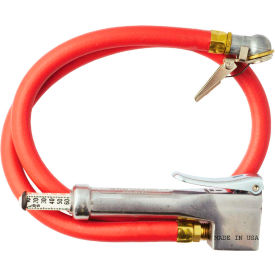 Milton Bayonet Inflator Gauge and 3' Hose Whip, 10 to 120 PSI