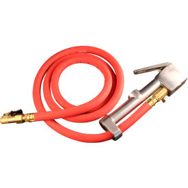 Easy On Grip Chuck Inflator Gauge, 10 to 160 PSI, 5' Hose