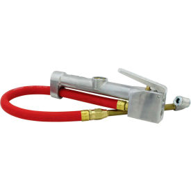 Dual Head Chuck Inflator Gauge, 10 to 160 PSI, 15" Hose