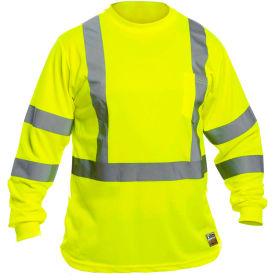 Hi-Vis Long Sleeve T-Shirt, Class 3, Perimeter Insect Guard, Yellow, Size L